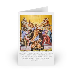 Christ est ressuscité Carte de vœux 4| | de la foi orthodoxe Fête de Pâques | | de l’icône de résurrection carte de Pâques chrétienne | Idée cadeau chrétienne