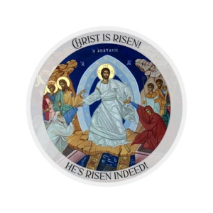 Die Auferstehung 2 mit Ostergruß | Anastasis | Die Harrowing of Hades | Tolles und Heiliges Pascha | Orthodoxes Geschenk | Christliches Geschenk