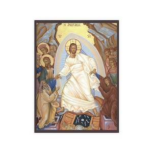Auferstehung mit Hymnenkartenbündel 2 | Ortho-Religion | Osterfest | Auferstehung Symbol | Christliche Osterkarte | Christliche Geschenkidee