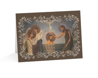 Baptism/Chismation Greetings Card 2 | God Grant You Many Years! | Holy Chrism | Orthodox Faith | Christian Baptism Card | Gift idea