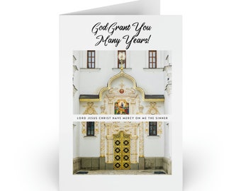 God Grant You Many Years! Greetings Card | Orthodox Faith |  Birthday | Name Day | Baptism | Anniversary | Christian Gift Idea