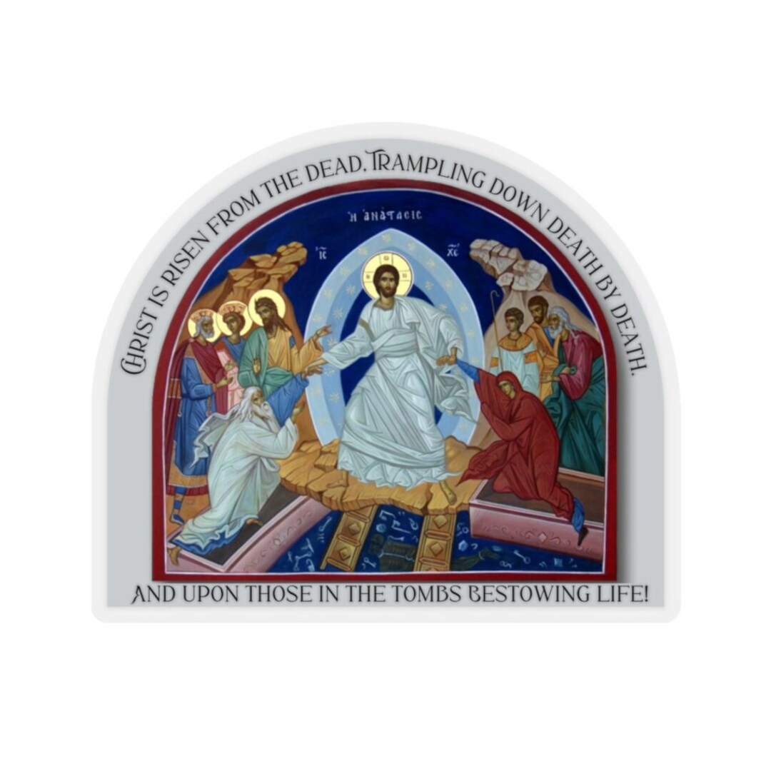 The Resurrection 2 With Paschal Troparion Anastasis the Harrowing of