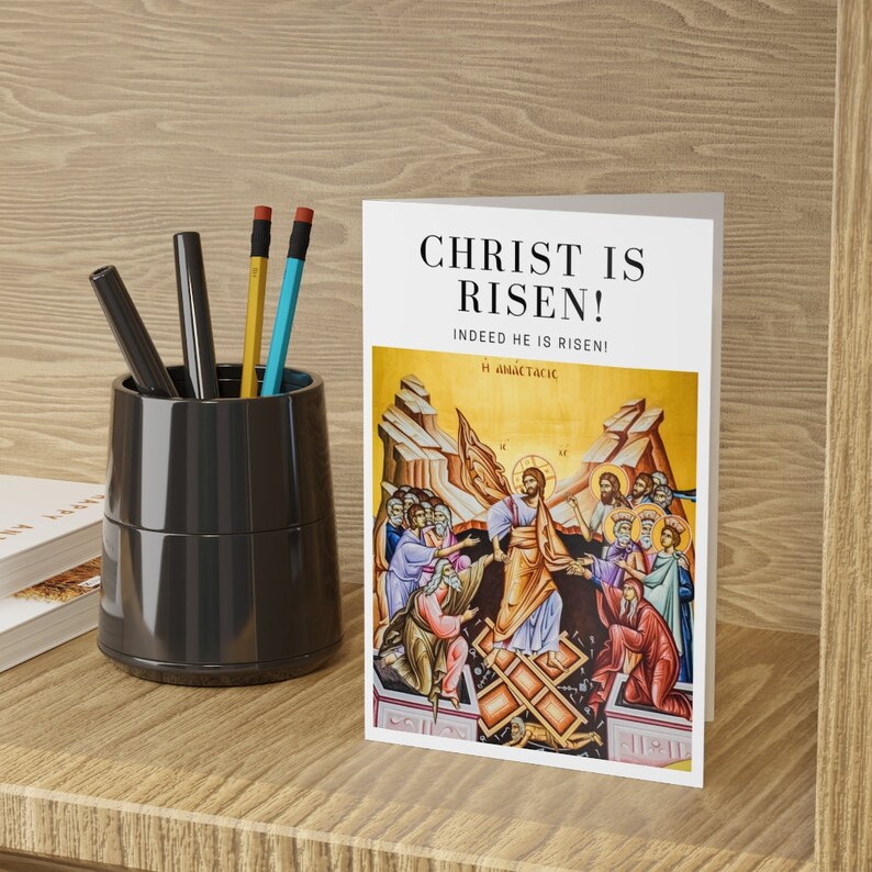 Christ is Risen Greetings Card 2 | Orthodox Faith | Pascha Feast ...
