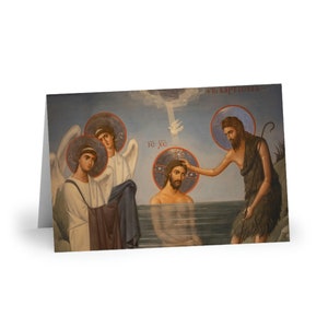 Carte de vœux de baptême orthodoxe 3 | Dieu t’accorde de nombreuses années ! | Saint Chrisme | Foi orthodoxe | Carte de baptême chrétien | Idée cadeau chrétienne