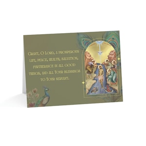 Cartão 3 do baptismo/cumprimentos de Chismation de <br> Entrega Rápida? Deus lhe conceda muitos anos! | Santo Crisma | Fé Ortodoxa | cartão cristão do baptismo | Ideia de presente