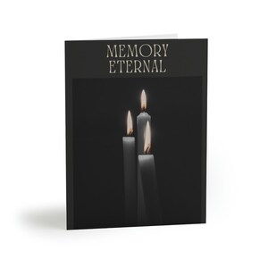 Memory Eternal Greeting Cards With Message 3 | Orthodox Faith | Christian Sympathy Card | Christian Gift Idea