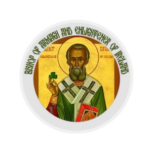 Saint Patrick Bishop of Armagh and Enlightener of Ireland | St. Patrick&#39;s Day | March 17 | Orthodox Icon | Christian Gift Idea |Kiss-Cut