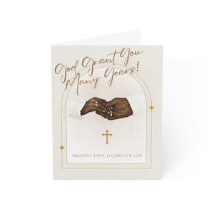 Dio ti conceda molti anni! Con messaggio biglietti di auguri di matrimonio 2/fede ortodossa/matrimonio sacramento/matrimonio cristiano/idea regalo