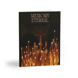Mémoire Cartes de vœux éternelles avec message | Foi orthodoxe | Carte de sympathie chrétienne | Idée cadeau chrétienne