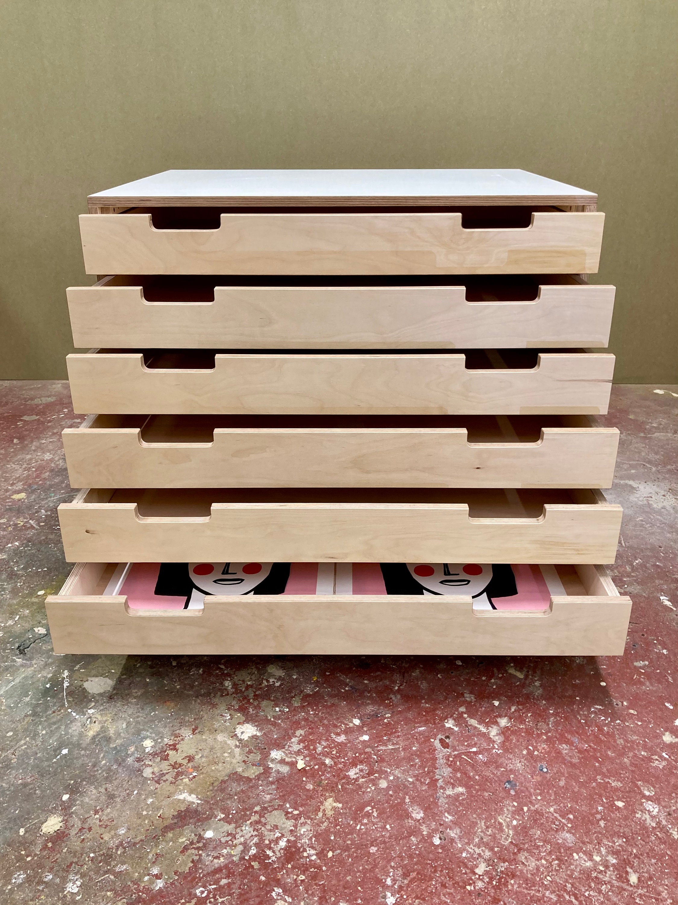 A1 Plan Chest 6 Drawers Etsy