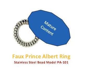 Prince Albert Faux Piercing - Joias com contas de aço (Modelo PA-101)