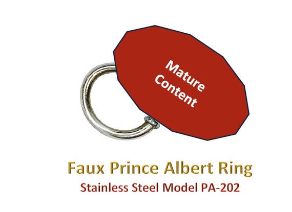 Prince Albert Faux Piercing - Stainless Steel Jewellery (Model PA-202)