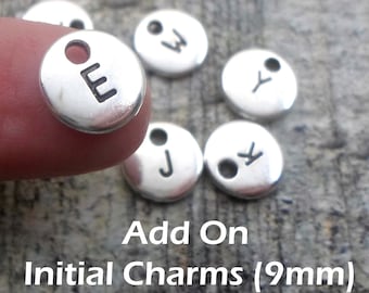 Add On Initial Charm, Personalize Your Purchase with a Monogram Initial, A to Z