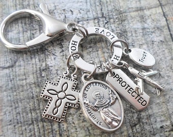 Saint Joseph of Cupertino, Patron Saint of Pilots and Flight Attendants Lucky Charm Amulet