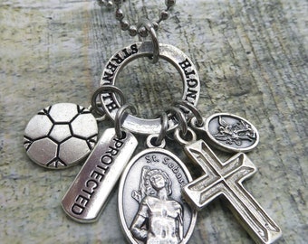 St. Sebastian, Patron Saint of Soccer, Strength based Lucky Charm Amulet, Patron Saint Confirmation Gift, Catholic Jewelry