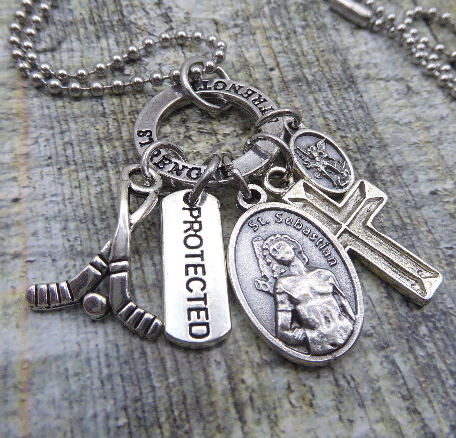 St. Sebastian Patron Saint of Hockey Strength Based Lucky Etsy