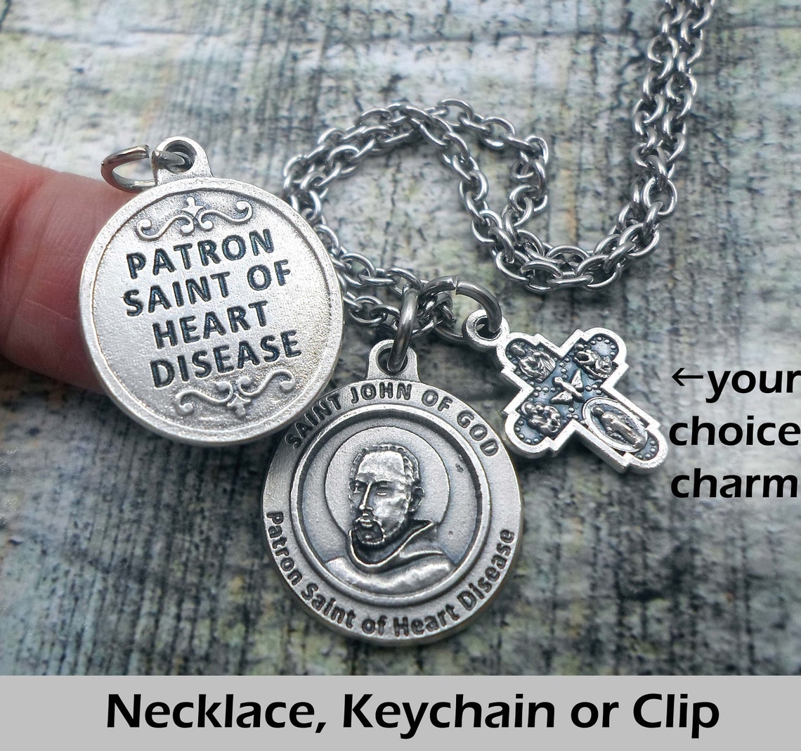 St. John of God Patron Saint of Heart Disease Charm Etsy