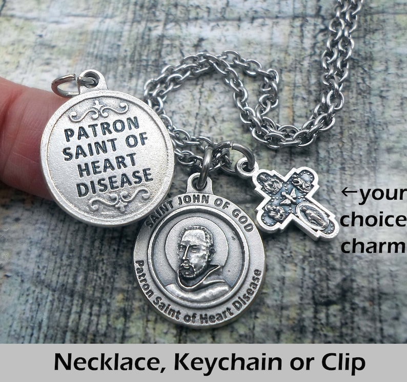 St. John of God Patron Saint of Heart Disease Charm Etsy