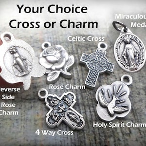 St. Maximilian Kolbe, Patron Saint of Addictions, Charm Necklace, Keychain or Clip, Your Choice Charm, Catholic Faith Inspired Gift image 3