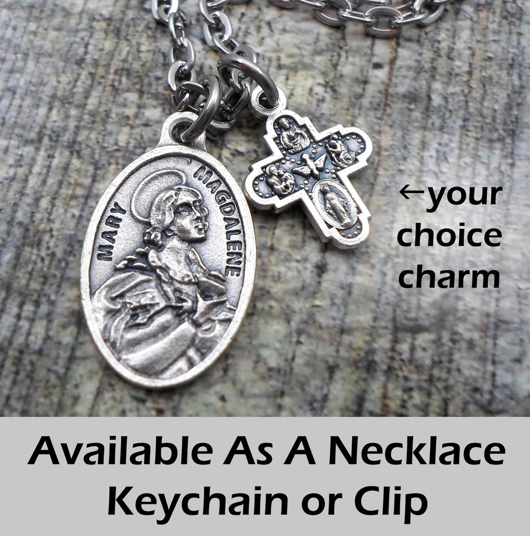 St. Mary Magdalene, Patron Saint of Women, Necklace, Keychain or Clip