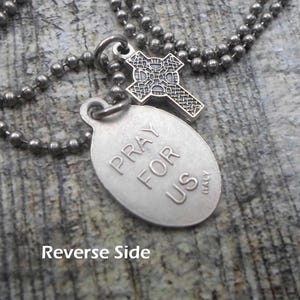 St. Bernard Patron Saint of Mountain Climbers, Skiers, and Hikers, Necklace, Keychain or Clip immagine 2
