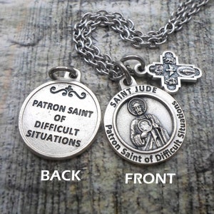 St. Jude, Patron Saint of Difficult Situations, Necklace, Keychain or ...