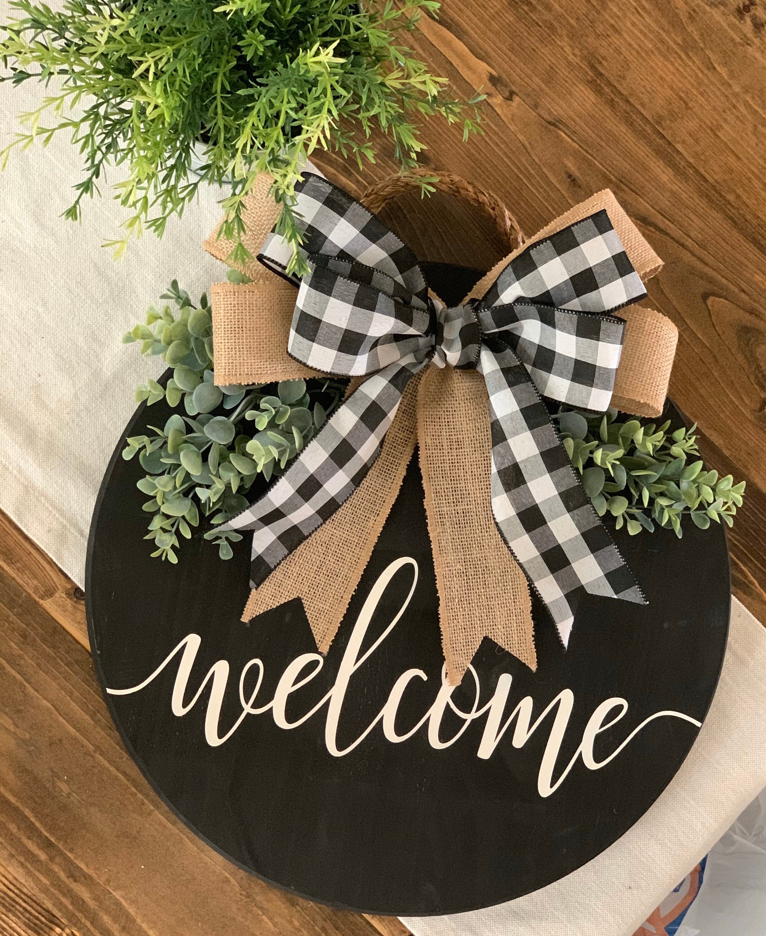 Front Door Decor Personalized Welcome Sign Welcome Door - Etsy