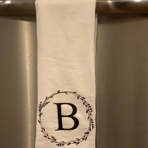 Personalized Dish Towel, Initial Dish Towel, Personalized Tea Towel, Kitchen Decor, Wedding Gift, Hostess Gift image 5