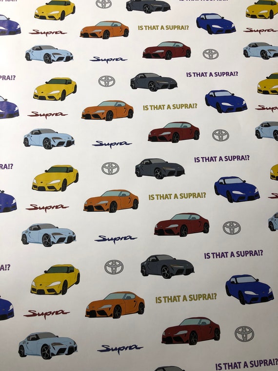 Toyota Supra Wrapping Paper Roll Gift 