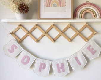 Name Flag Bunting, Bunting, Personalised Bunting, Felt Bunting, Personalised Decor, Felt Decor