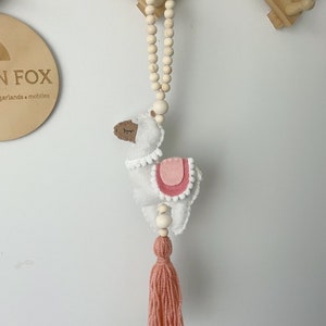 Llama boho beaded wall hanging, boho decor, nursery decor, bedroom decor, baby shower, Llama, boho nursery decor, boho party