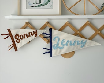Vlag wimpel, gepersonaliseerd viltdecor, banner kinderkamer, kinderkamer, cadeau kraamcadeau