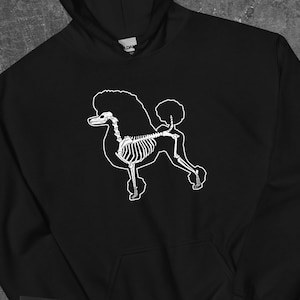 White Poodle Skeleton Unisex T-Shirt, Women's Shirt, Sweatshirt, Hoodie image 1