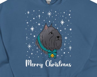 Bouvier des Flandres Merry Christmas Unisex Hoodie