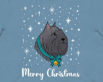 Bouvier de Flanders Merry Christmas Unisex t-shirt