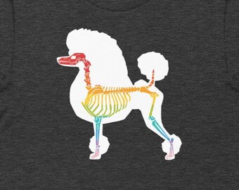 Rainbow Poodle Skeleton T-Shirt