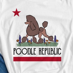 Poodle Republic Parti Poodle T-Shirt, Women's Shirt, Sweatshirt, Hoodie (Custom Colors)