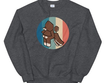 Brown and Cream Phantom Poodle Unisex Sweatshirt, Poodle Lover Gift, Dog Groomer Gift