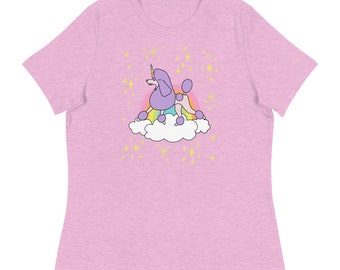 Poodle Unicorn Women's Relaxed T-Shirt, Poodle Gifts, Poodle Shirt for Women