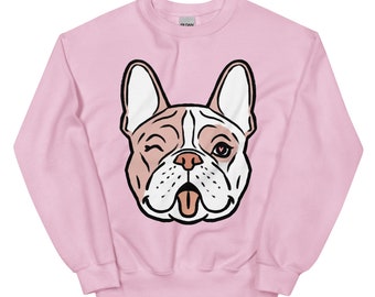 Giant French Bulldog Faces Unisex Sweatshirt