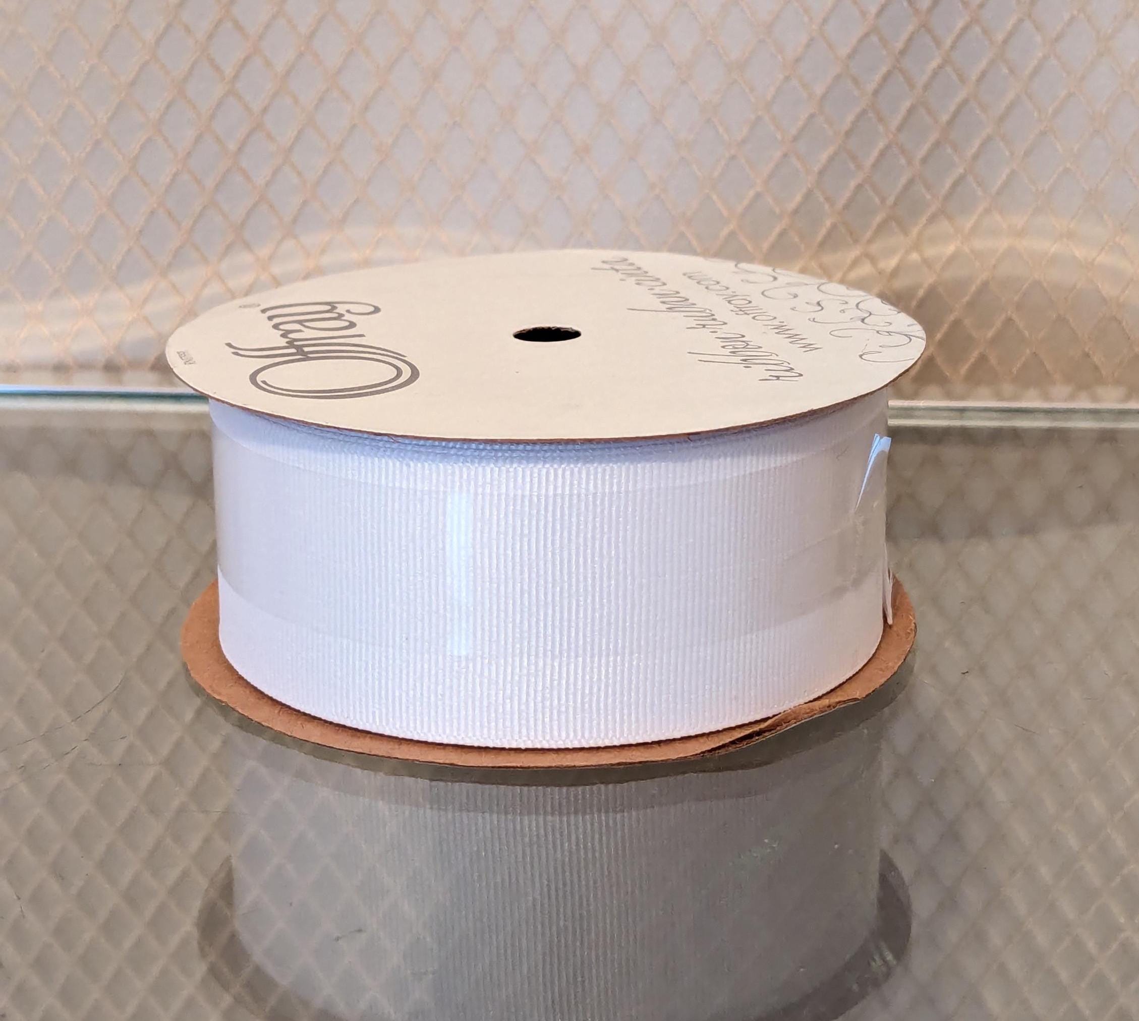 White Grosgrain 1 1/2 Inch Ribbon by the Yard Sewing Notion - Etsy