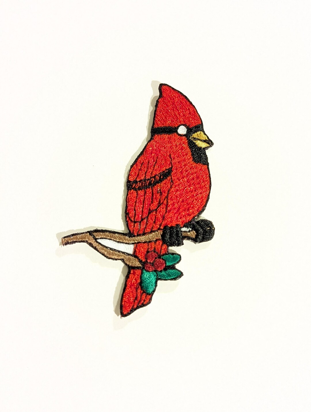 Cardinal Embroidered Iron-on Patch - Etsy