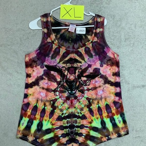 XL Ladies Tank - Ice dye Tie Dye  Toasted Goat BMFS Billy Strings fan art dyes