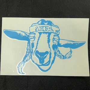 Billy Strings - Sober Goat BMFS Baby Blue car decal/water bottle/laptop sticker 5.5in x 3.5in . Weatherproof orical 651 vinyl.