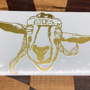 Billy Strings - Sober Goat BMFS Gold car decal/water bottle/laptop sticker 5.5in x 3.5in . Weatherproof orical 651 vinyl.