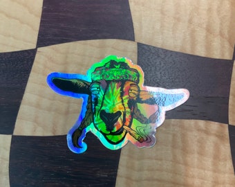 Billy Goat Sticker Billy Strings - Toasted Goat Sticker Hologram ( Weatherproof ) 3in X ...