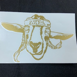 Billy Strings - Sober Goat BMFS Gold car decal/water bottle/laptop sticker 5.5in x 3.5in . Weatherproof orical 651 vinyl.