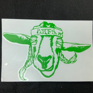 Billy Strings - Sober Goat BMFS Lime Green car decal/water bottle/laptop sticker 5.5in x 3.5in . Weatherproof orical 651 vinyl.