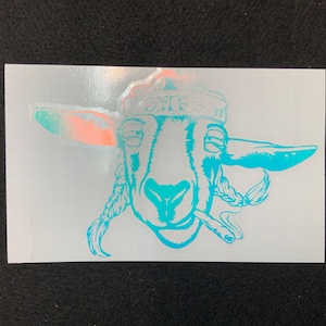 Billy Strings - Toasted Goat BMFS holographic mirror (shinny) vinyl car decal/water bottle/laptop sticker 5.5in x 3.5in . Weatherproof vinyl