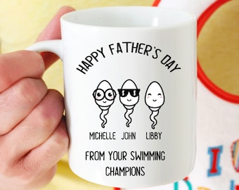 Grappige sperma mok, vaderdag, gepersonaliseerde mok, cadeau voor papa, grappig cadeau, aangepaste mok, sperma mok, aangepaste gift, koffie mok, vaderdag cadeau
